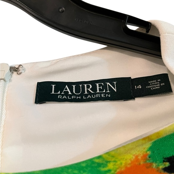 Lauren Women's Ralph Lauren White Floral Print Sleeveless Dress - Picture 9 of 9